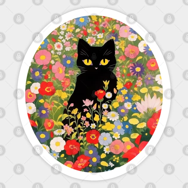 Copy of Vintage Gustav Klimt Cat Sticker by masterpiecesai